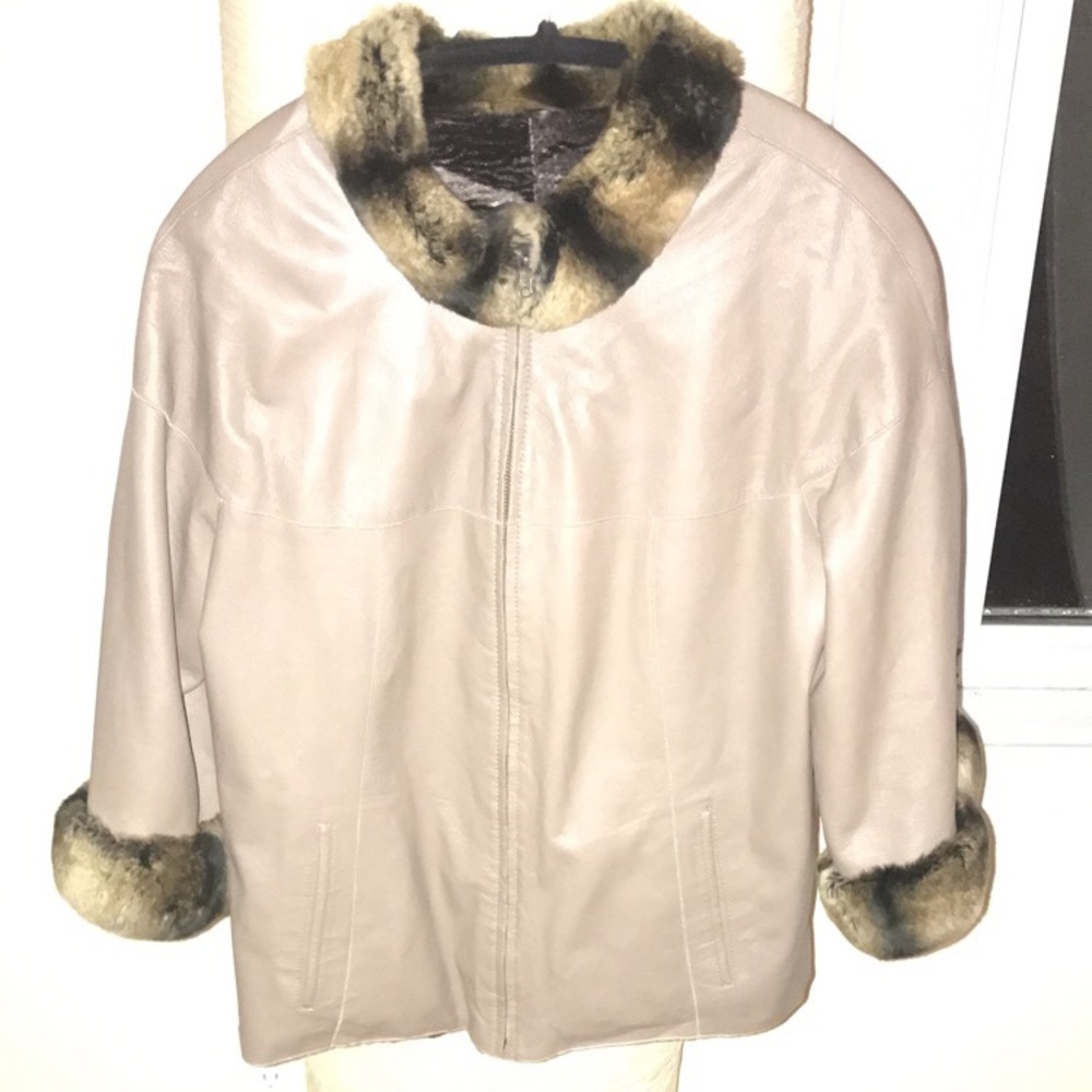 Reversible real fur coat